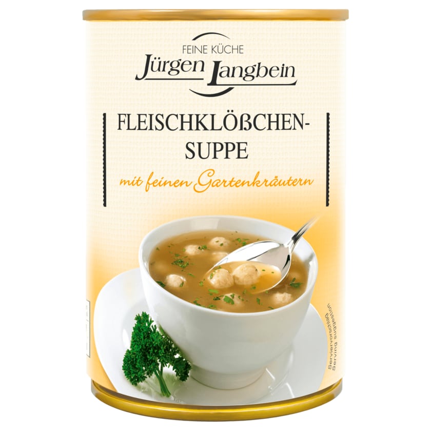 Jürgen Langbein Fleischklößchen-Suppe mit feinen Gartenkräutern 400ml